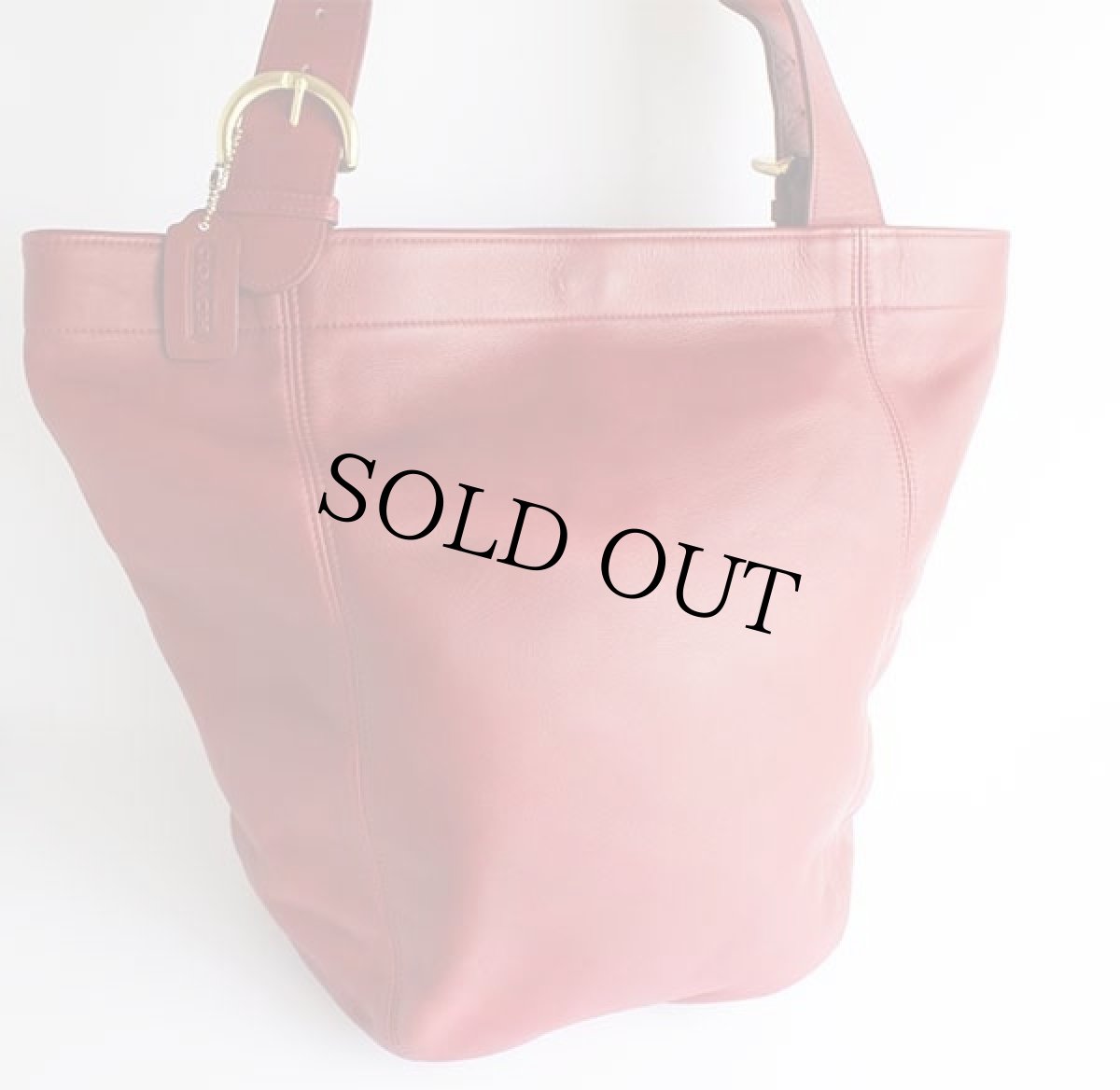 画像2: USA製 COACH オールド コーチ レザー トートバッグ 赤★4082 (2)