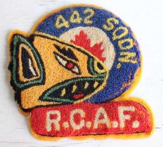 画像1: ビンテージ 442 SQDN. R.C.A.F. ミリタリー パッチ★ワッペン (1)