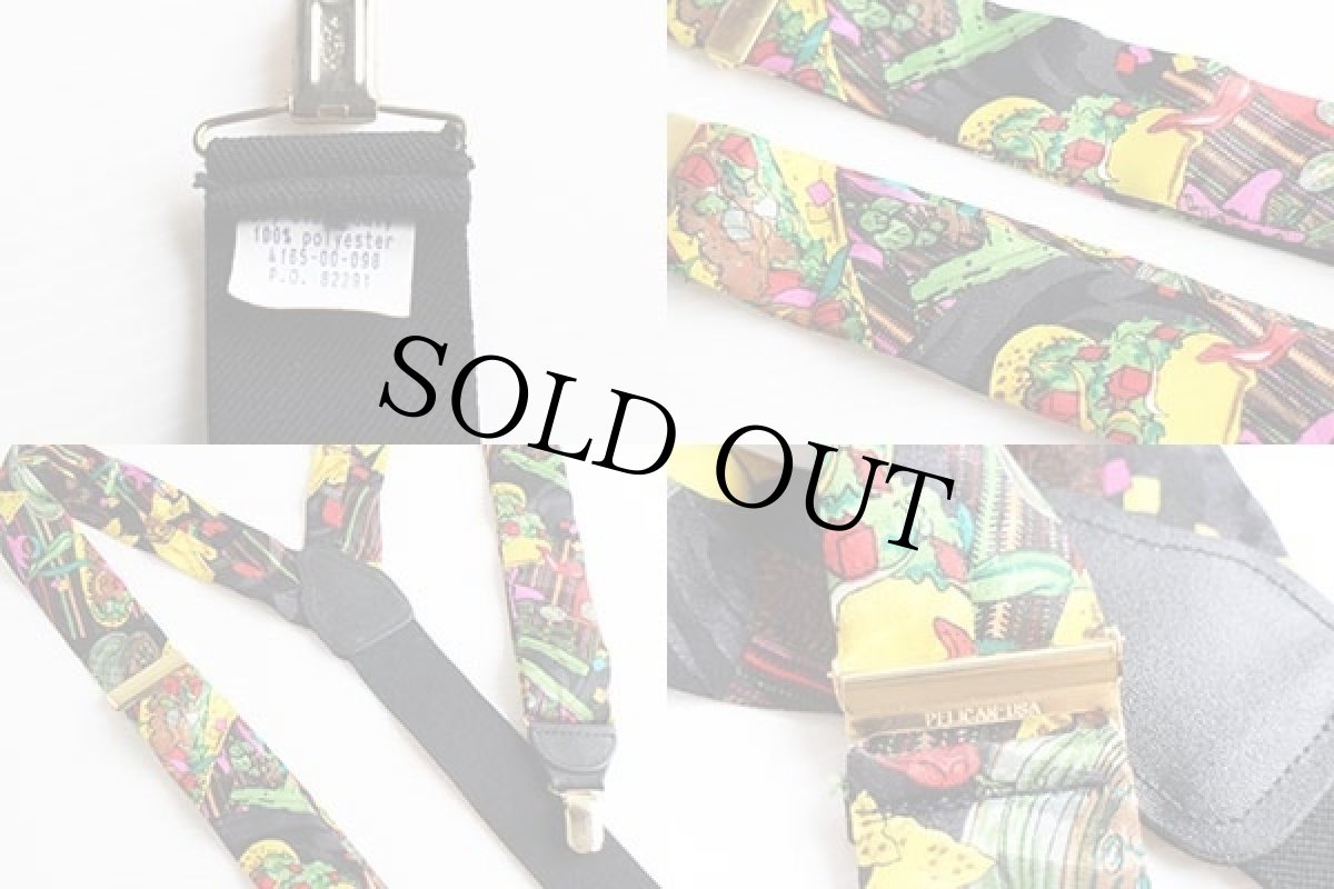 画像3: PELICAN USA CAS GERMANY メキシカン 総柄 クリップ式 サスペンダー★21 (3)