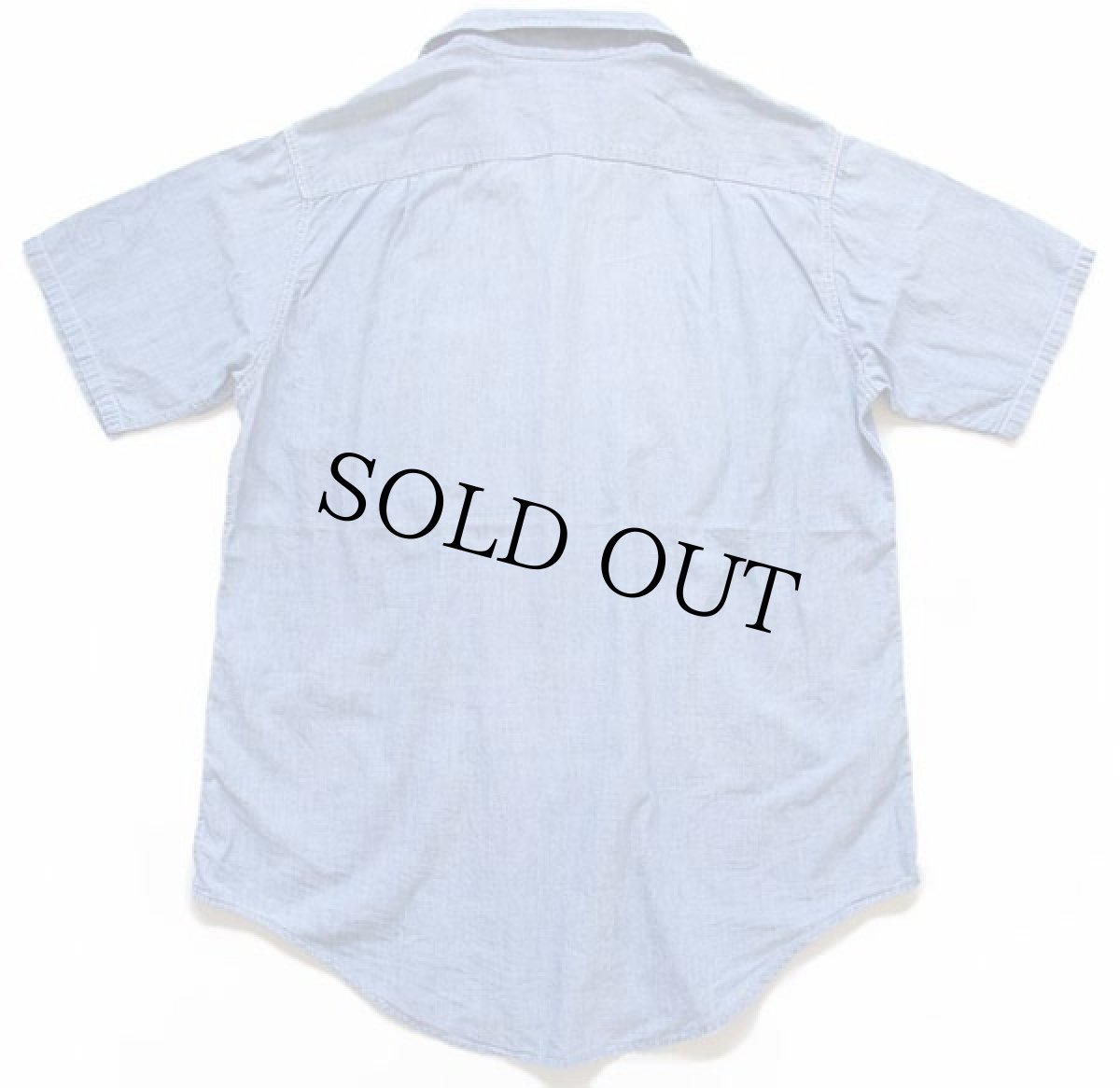 画像2: 60s Penneys BIGMACビッグマック 半袖 コットン シャンブレーシャツ M (2)