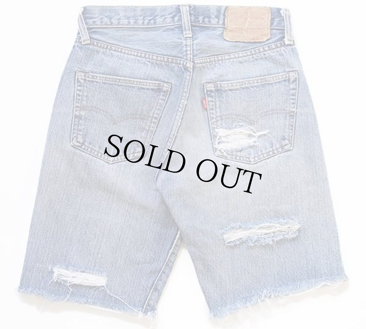 画像2: 70s Levi'sリーバイス 501 シングル 66前期 カットオフ デニム ショートパンツ w30★ショーツ (2)