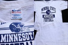 画像4: 80s USA製 Championチャンピオン WINONA STATE FOOTBALL コットンTシャツ 白 XXL (4)