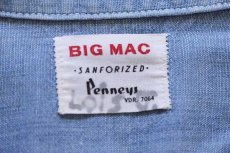 画像4: 60s Penneys BIGMACビッグマック 半袖 コットン シャンブレーシャツ M (4)