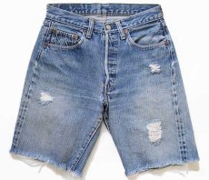 画像1: 70s Levi'sリーバイス 501 シングル 66前期 カットオフ デニム ショートパンツ w30★ショーツ (1)