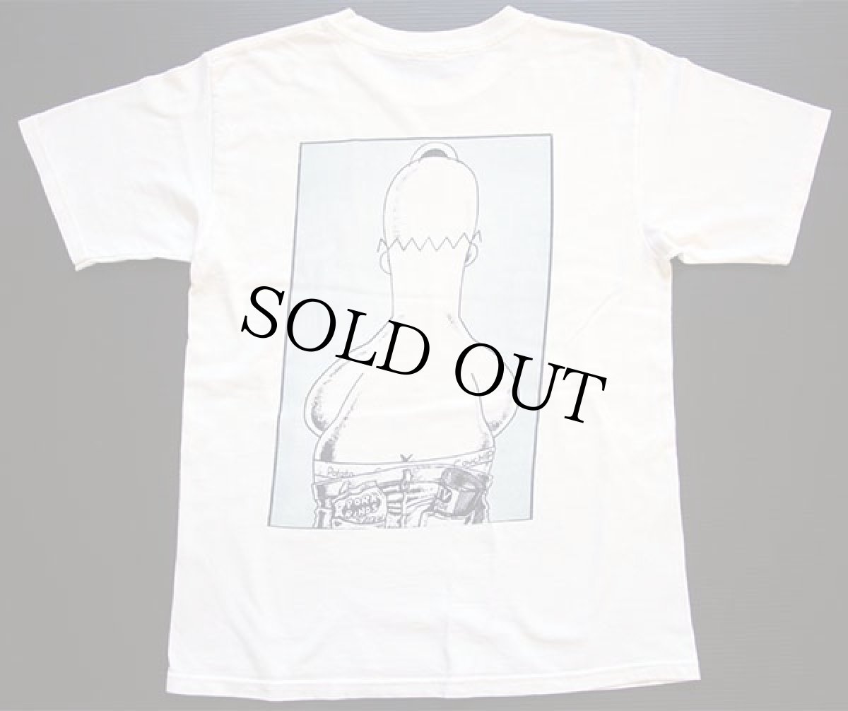 画像3: 00s The Simpsons シンプソンズ ホーマー Couch Patato 両面プリント コットンTシャツ 白 (3)