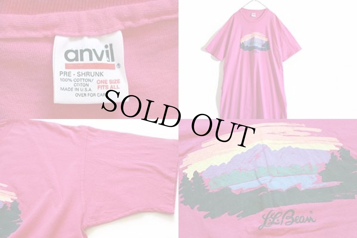 画像4: 90s USA製 L.L.Bean コットンTシャツ ワンピース ピンク (4)