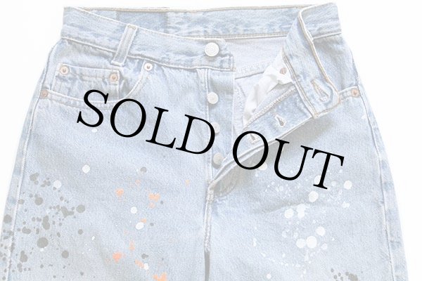 90s USA製 Levi'sリーバイス 501 ペンキ&ダメージ加工 デニムパンツ