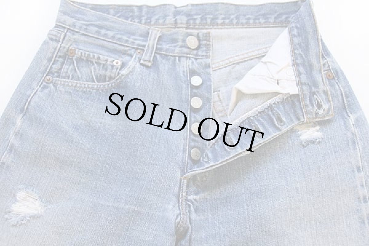 画像3: 70s Levi'sリーバイス 501 シングル 66前期 カットオフ デニム ショートパンツ w30★ショーツ (3)