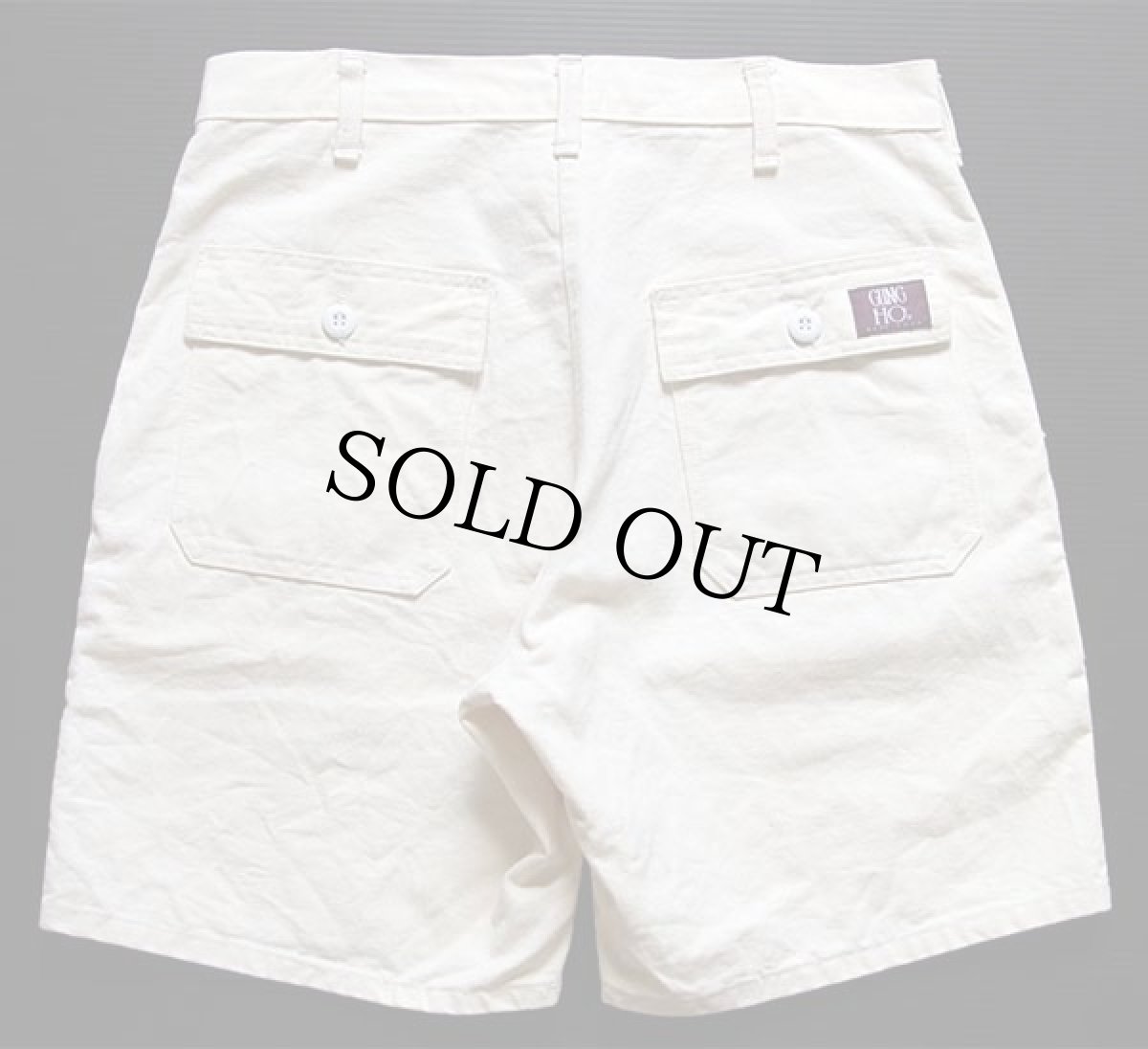 画像2: USA製 GUNG HOガンホー ベイカータイプ ブッシュ ショートパンツ 生成り w34★ショーツ (2)