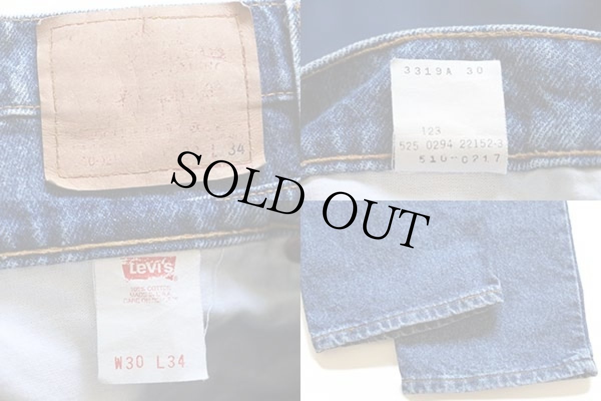 画像6: 90s USA製 Levi'sリーバイス 510 デニムパンツ w30 L34 (6)