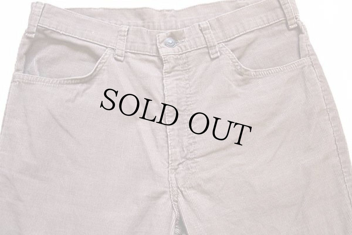 画像4: 80s Levi'sリーバイス 547 コーデュロイパンツ 薄茶 w34★ブーツカット (4)