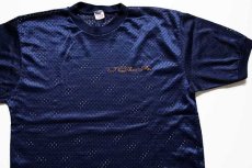 画像1: 80s USA製 Collegiate Pacific UCLA ナイロン メッシュTシャツ 紺 L (1)