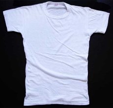 画像2: 60s B.V.D. 無地 バインダーネック コットンTシャツ 白 L (2)