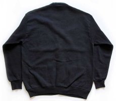 画像2: 80s USA製 JERZEES 無地 パチポケ スウェット カーディガン 黒 ユニセックス★ブランク (2)