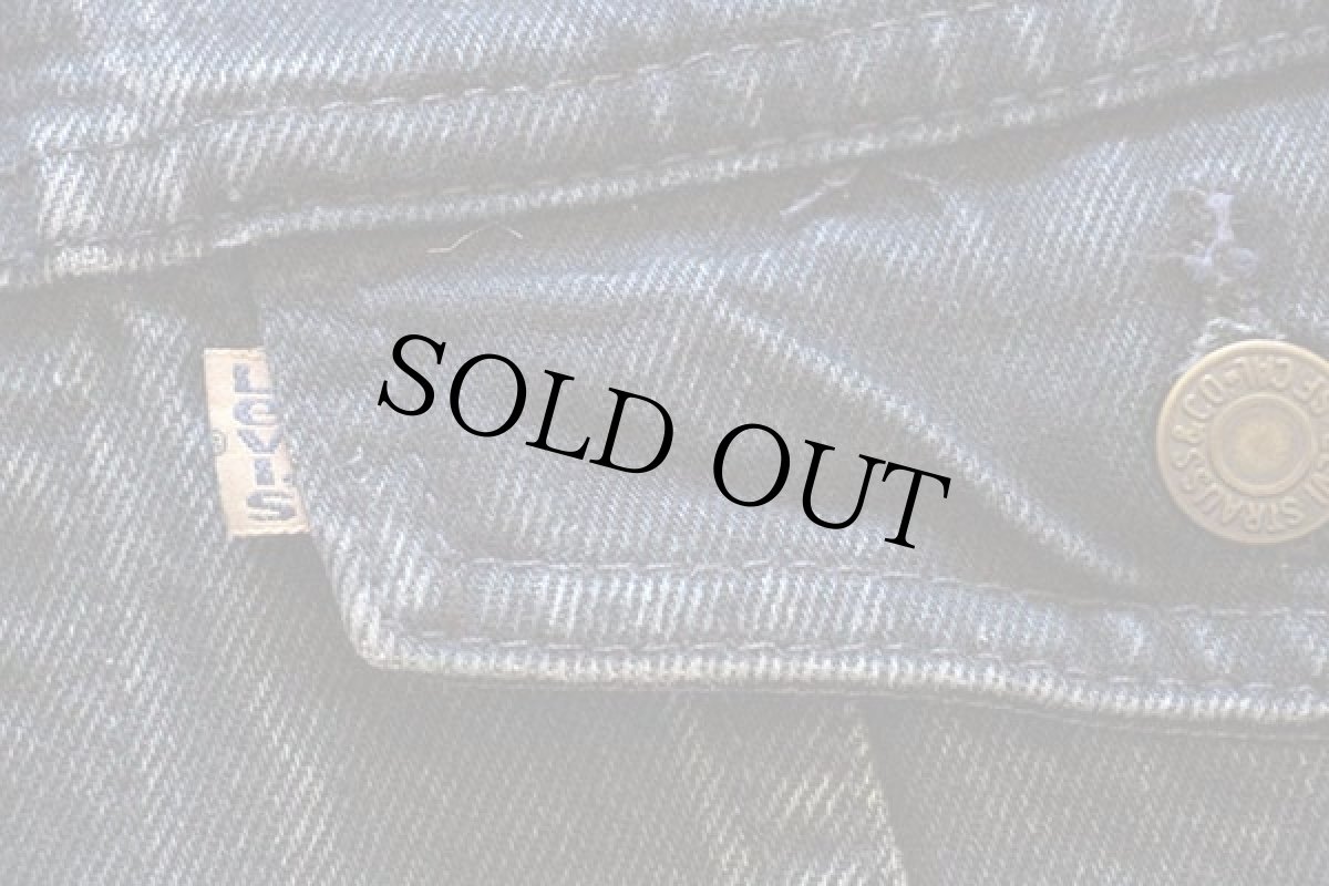 画像5: 80s USA製 Levi'sリーバイス 77934 ブラック デニムジャケット 4ポケット M (5)