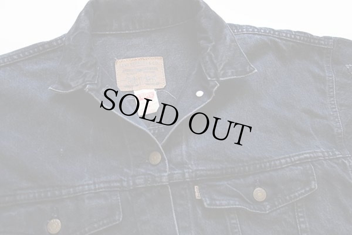 画像3: 80s USA製 Levi'sリーバイス 77934 ブラック デニムジャケット 4ポケット M (3)