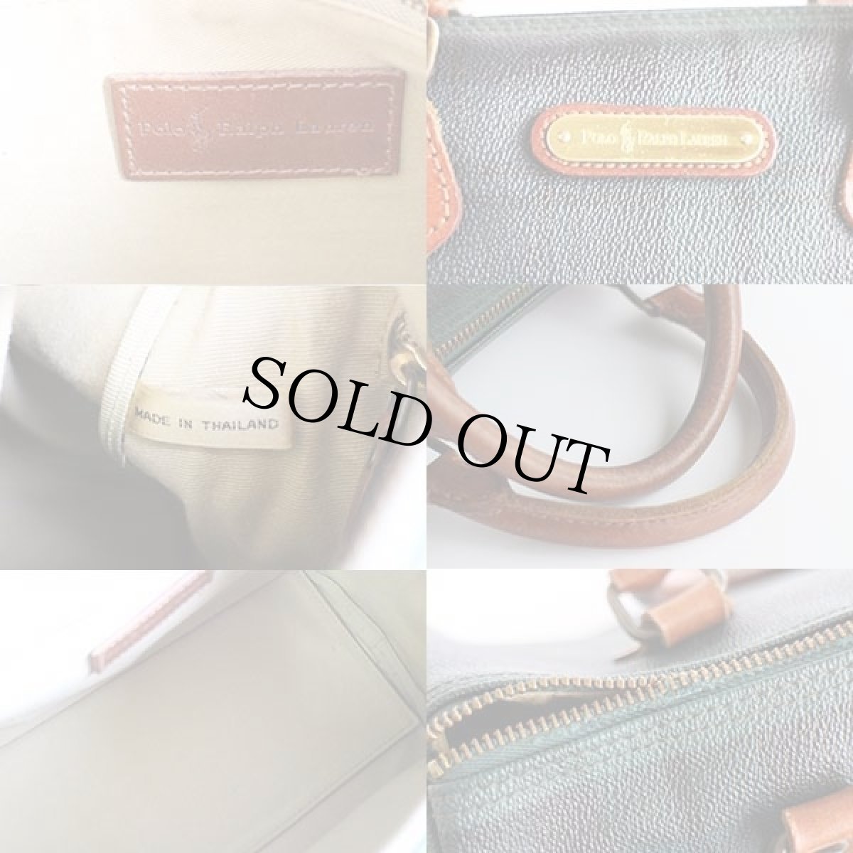 画像7: ポロ ラルフローレン ブラックウォッチ タータンチェック PVC ボストンバッグ ミニ (7)