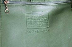 画像5: COACH オールド コーチ レザー トートバッグ 黄緑★F7M-4157 (5)