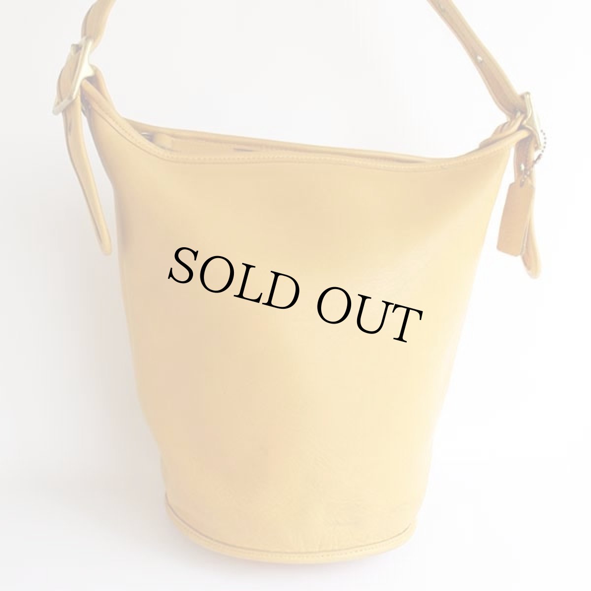 画像2: USA製 COACH オールド コーチ バケツ型 レザー ショルダーバッグ マスタード★9953 (2)