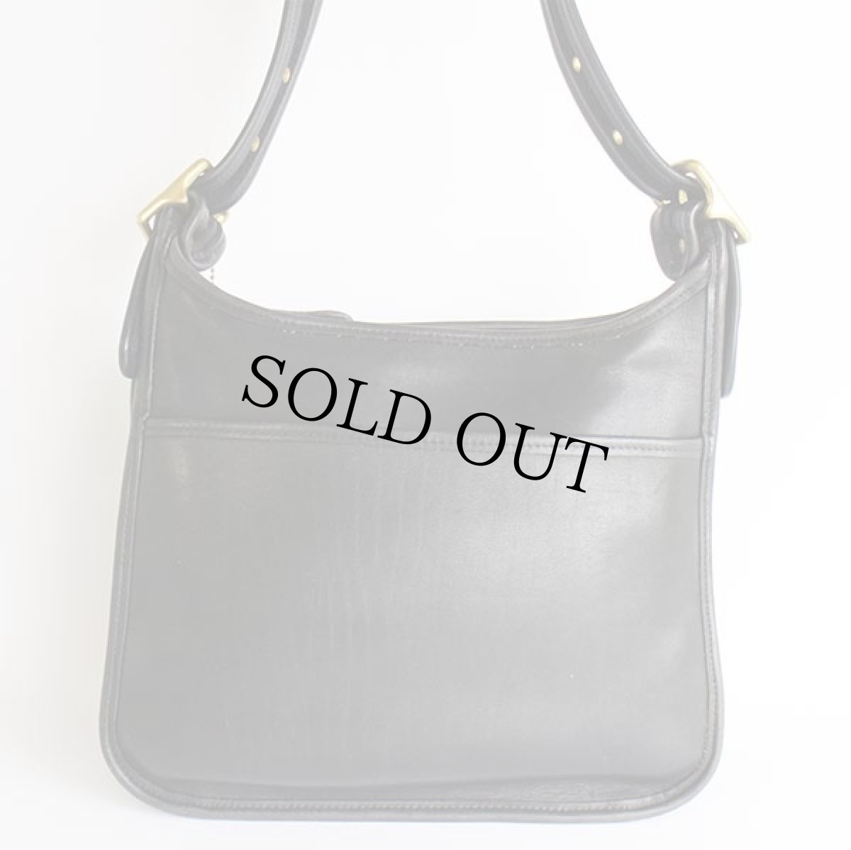 画像3: USA製 COACH オールド コーチ レザー ショルダーバッグ 黒★9966 (3)