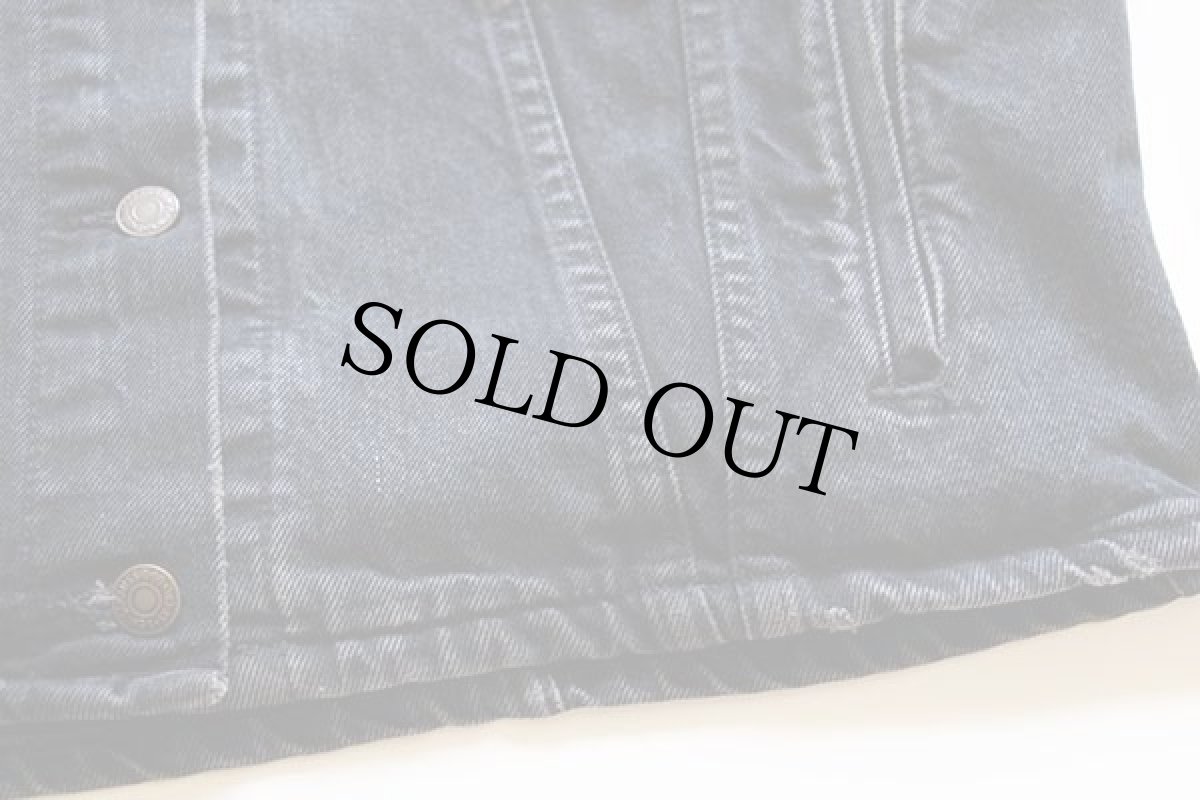 画像7: 80s USA製 Levi'sリーバイス 77934 ブラック デニムジャケット 4ポケット M (7)