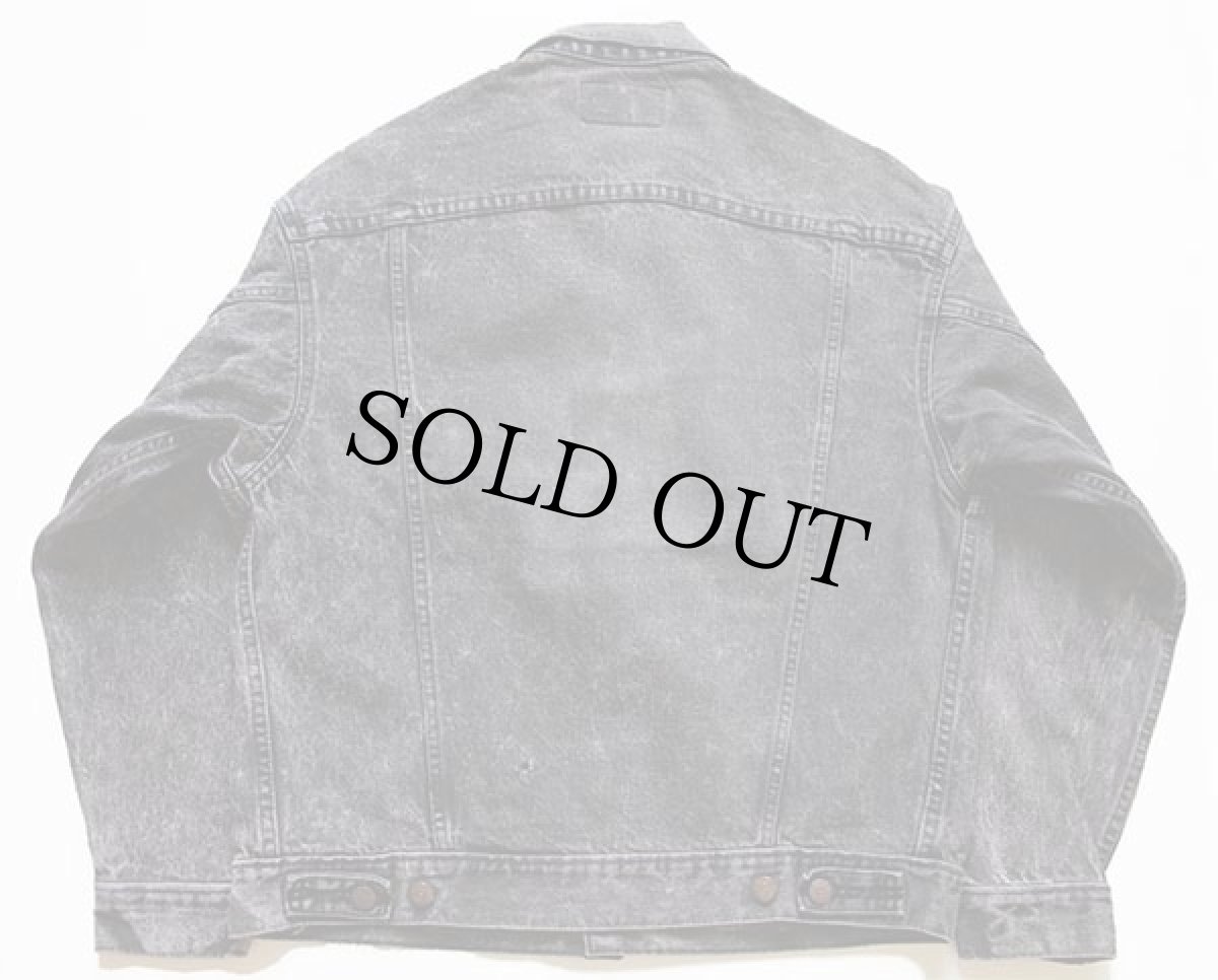 画像2: 80s USA製 Levi'sリーバイス 70507 ブラック デニムジャケット 4ポケット ボロ M (2)