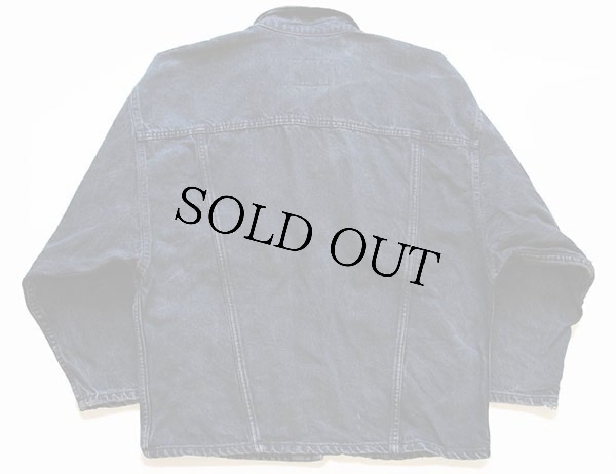 画像2: 80s USA製 Levi'sリーバイス 77934 ブラック デニムジャケット 4ポケット M (2)