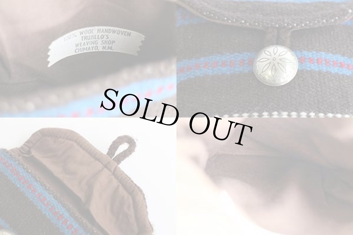 画像4: TRUJILLO'Sトルフィリオス ハンドメイド ネイティブ柄 コンチョボタン チマヨ ウール ラグ ポーチ (4)