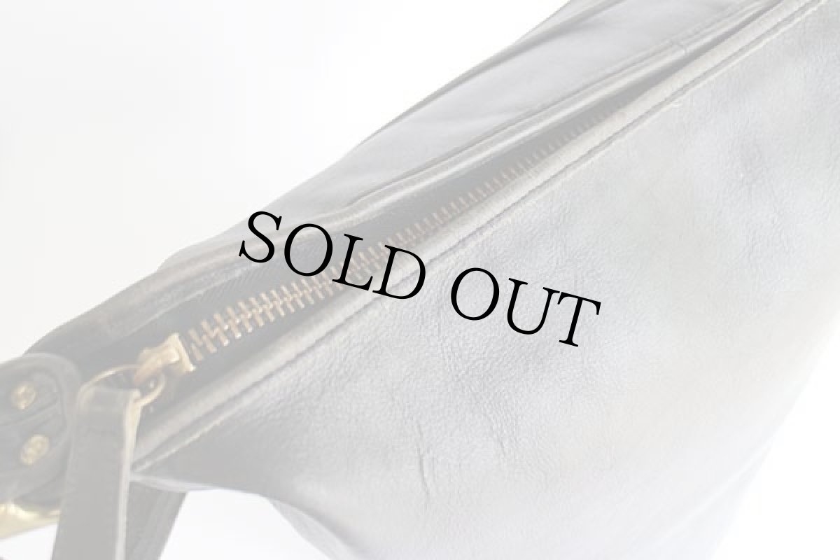 画像8: USA製 COACH オールド コーチ バケツ型 レザー ショルダーバッグ 黒 大★9085 (8)