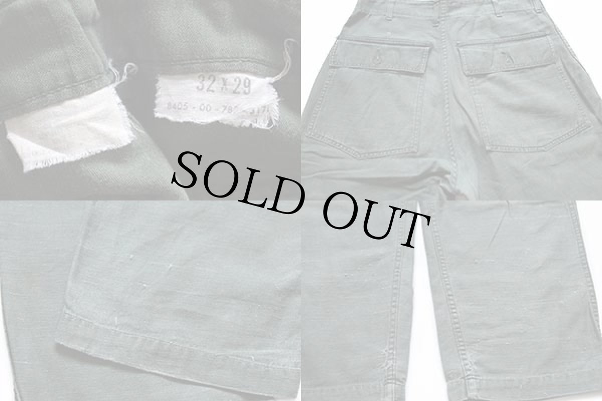 画像5: 60s 米軍 U.S.ARMY ユーティリティ ベイカーパンツ オリーブグリーン w32 L29 (5)