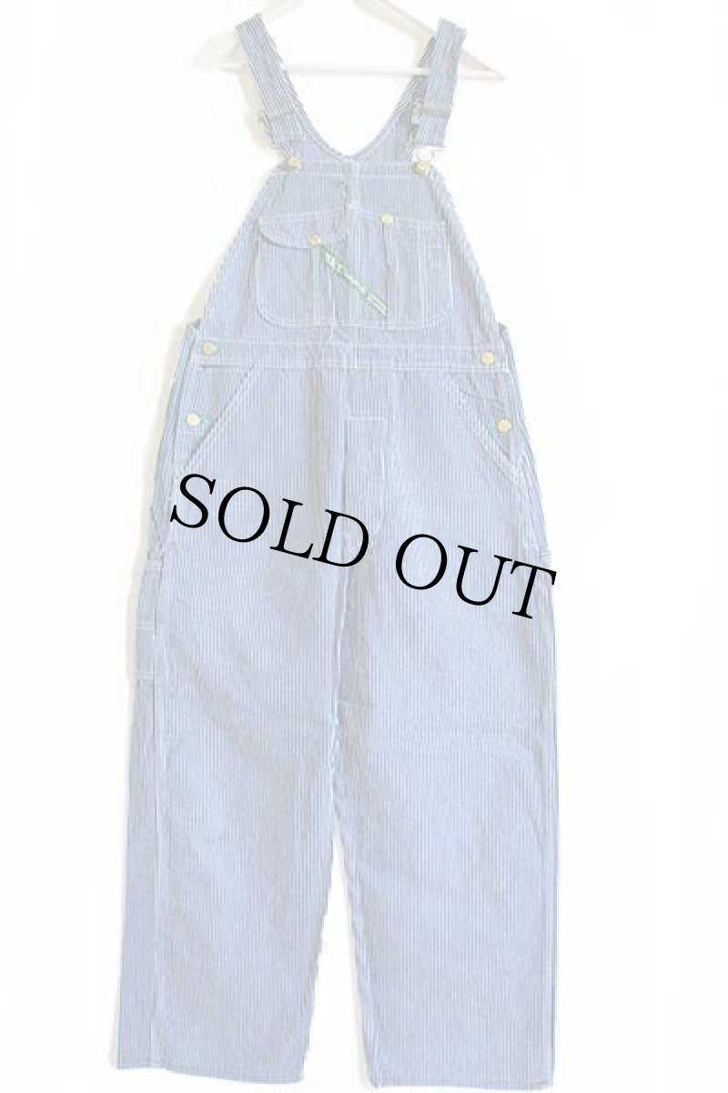 画像2: 90s USA製 KEY Imperial ヒッコリー ストライプ オーバーオール w34 (2)