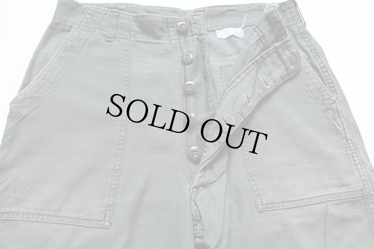 画像4: 60s 米軍 U.S.ARMY ユーティリティ ベイカーパンツ オリーブグリーン w32 L29 (4)