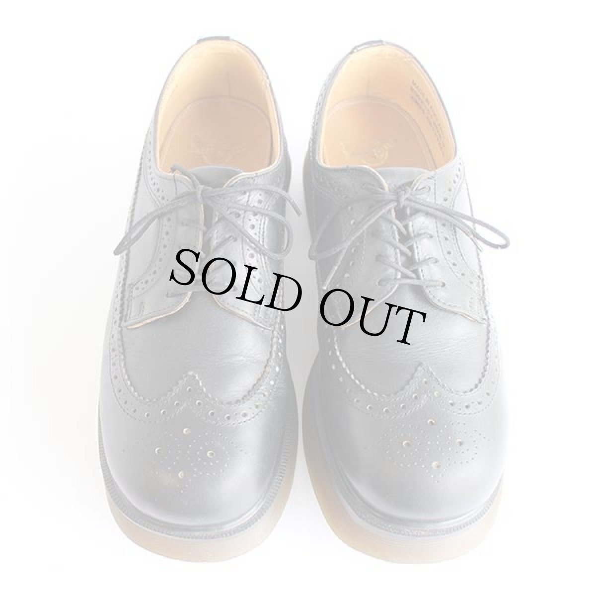 画像3: 英国製 DR.MARTENSドクターマーチン ウイングチップ レザーシューズ 厚底 黒 UK9 (3)