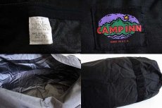 画像4: 90s USA製 CAMP INN ナイロン ダッフルバッグ 黒 (4)