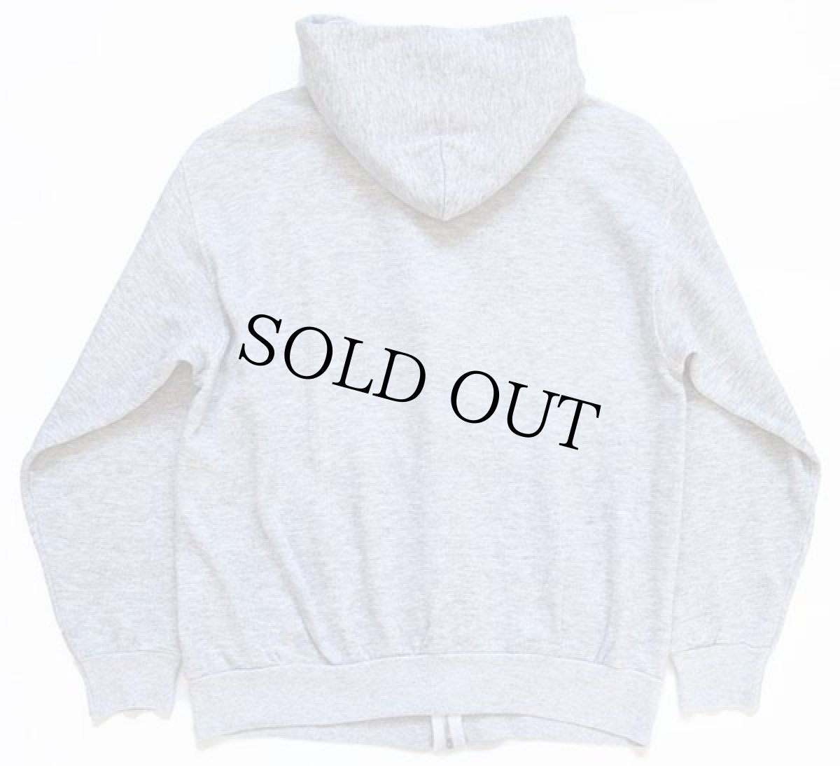 画像2: 80s USA製 Hanes 無地 スウェット ジップパーカー 杢グレー L (2)