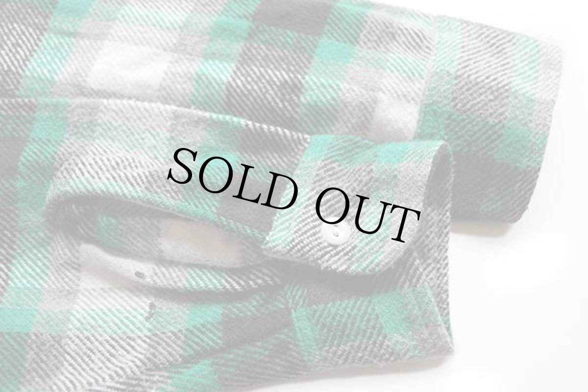 画像5: 70s JCPenney BIGMACビッグマック オンブレチェック コットン フランネルシャツ M (5)