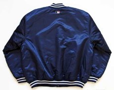 画像2: 90s Majestic MLB New York Yankees ニューヨーク ヤンキース ナイロンスタジャン 紺 XL (2)