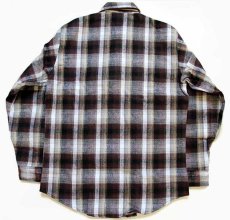 画像2: デッドストック★90s USA製 JCPenney BIGMACビッグマック チェック コットン フランネルシャツ M (2)