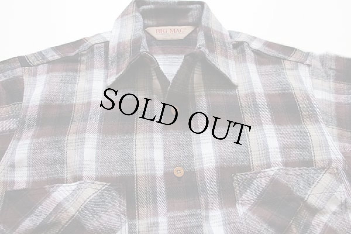 画像4: デッドストック★90s USA製 JCPenney BIGMACビッグマック チェック コットン フランネルシャツ M (4)