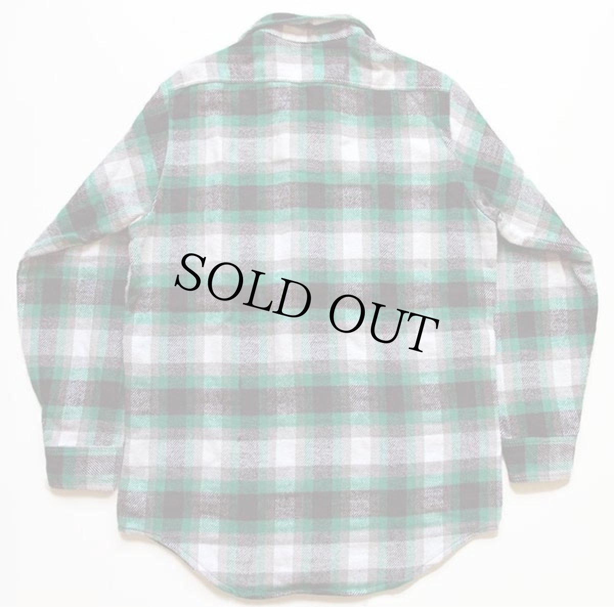 画像2: 70s JCPenney BIGMACビッグマック オンブレチェック コットン フランネルシャツ M (2)