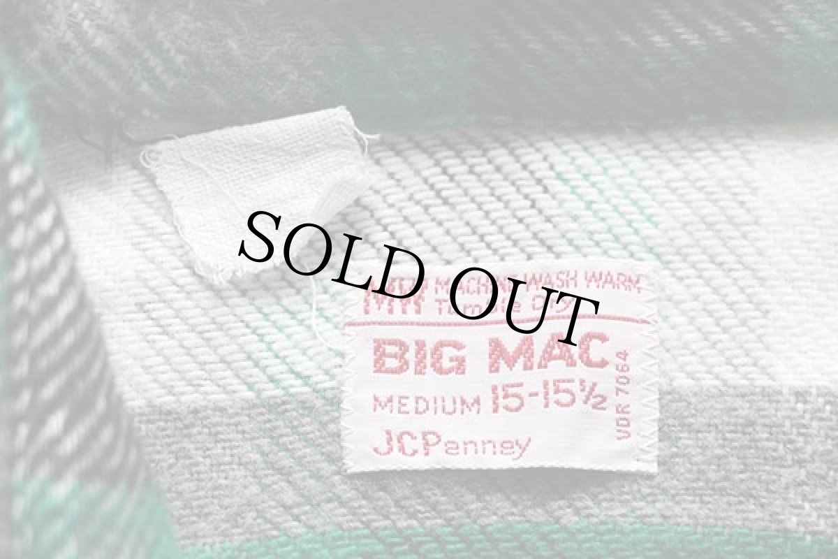 画像4: 70s JCPenney BIGMACビッグマック オンブレチェック コットン フランネルシャツ M (4)