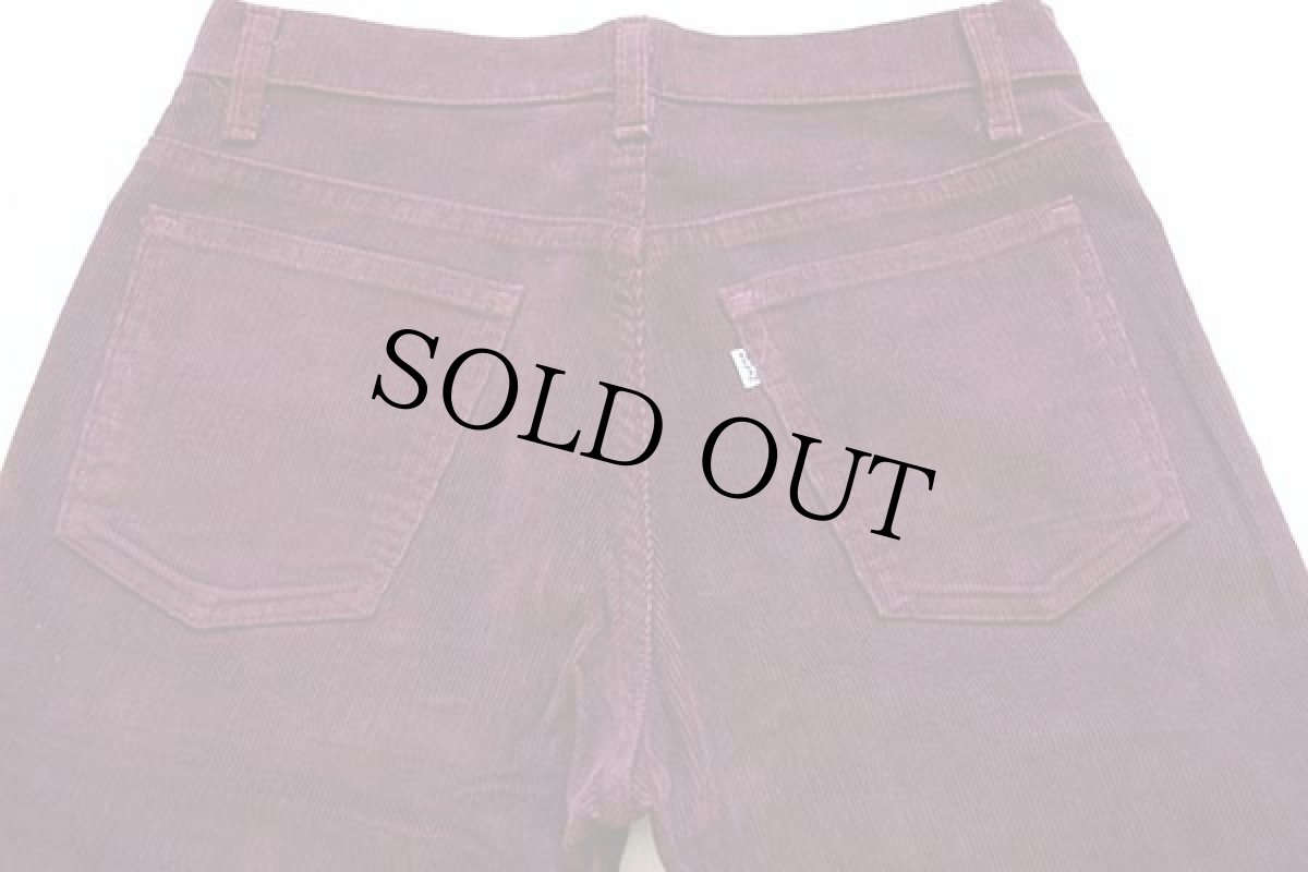 画像5: 80s USA製 Levi'sリーバイス 519 コーデュロイパンツ バーガンディ w32 L30 (5)