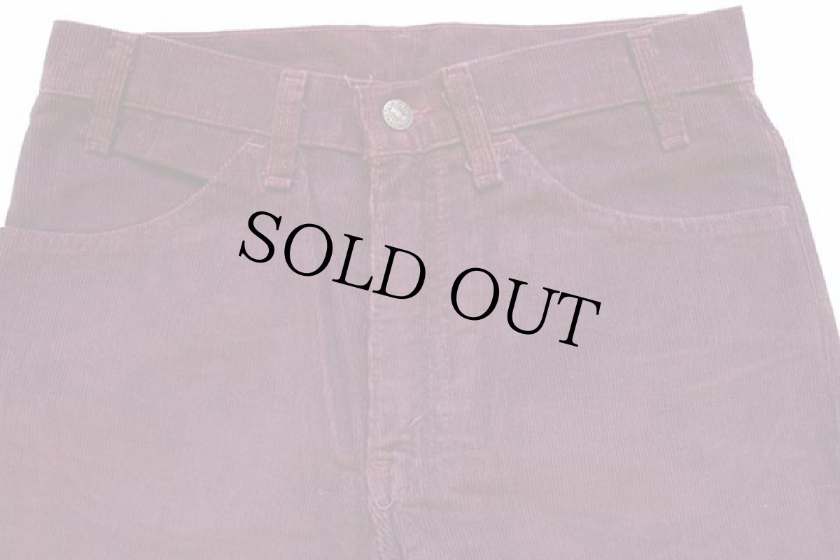 画像4: 80s USA製 Levi'sリーバイス 519 コーデュロイパンツ バーガンディ w32 L30 (4)
