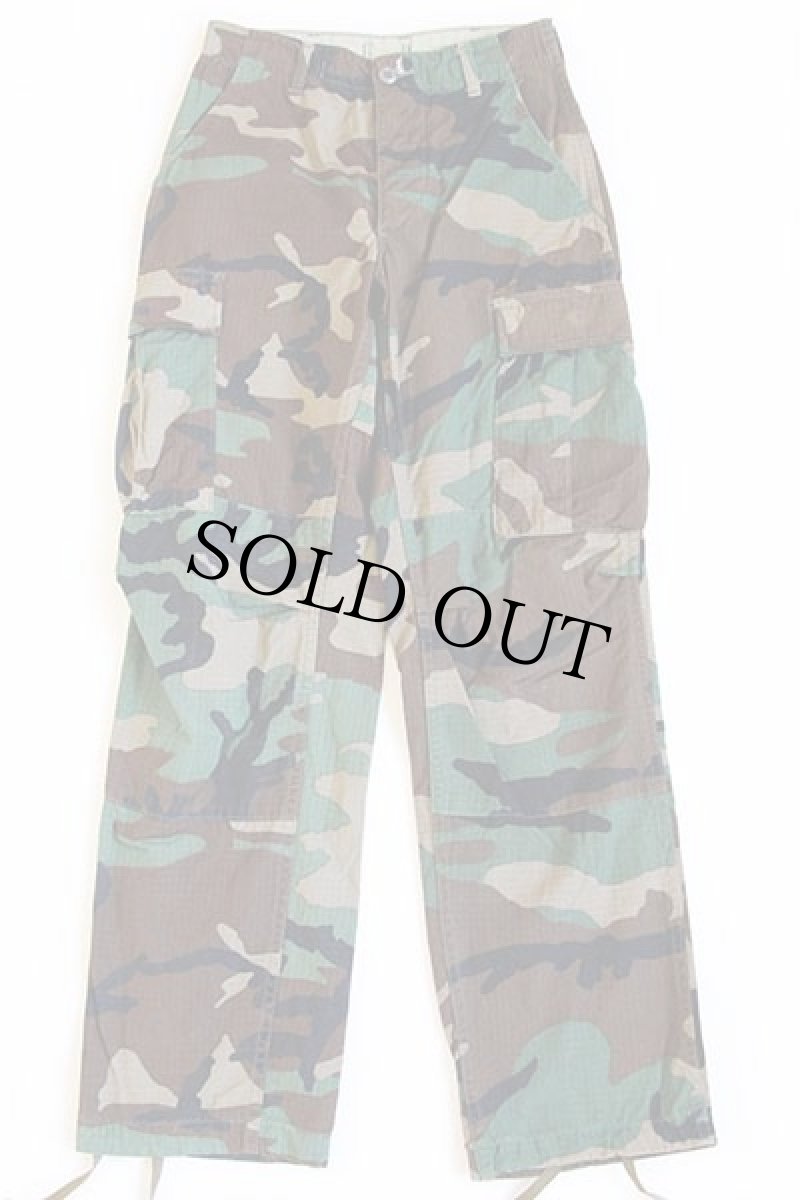 画像2: 80s 米軍 U.S.ARMY ウッドランドカモ BDU カーゴパンツ XS-S (2)
