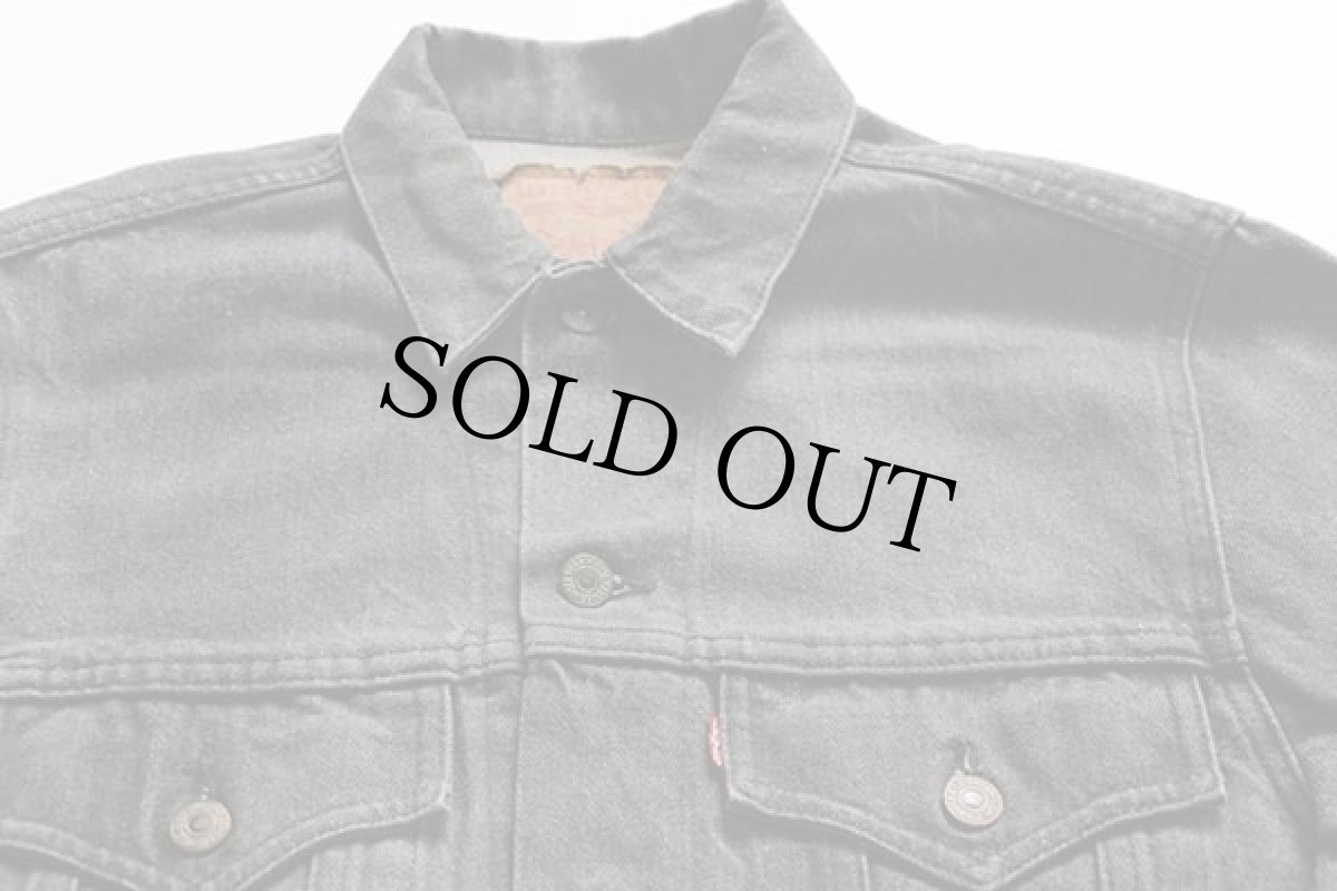 画像3: 80s カナダ製 Levi'sリーバイス 75505-0259 先染め ブラック デニムジャケット 36R (3)