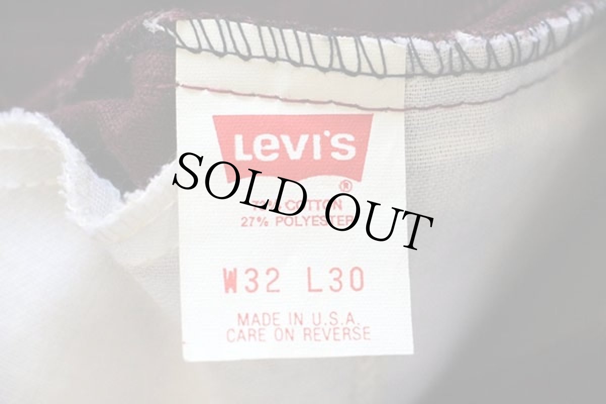 画像7: 80s USA製 Levi'sリーバイス 519 コーデュロイパンツ バーガンディ w32 L30 (7)