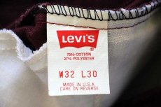 画像7: 80s USA製 Levi'sリーバイス 519 コーデュロイパンツ バーガンディ w32 L30 (7)