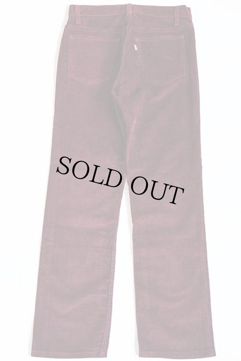 画像3: 80s USA製 Levi'sリーバイス 519 コーデュロイパンツ バーガンディ w32 L30 (3)