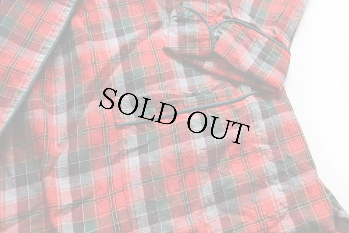 画像6: 80s カナダ製 Bullock&Jones×Viyella タータンチェック ショールカラー コットン×ウール ガウン 2XL★特大 (6)