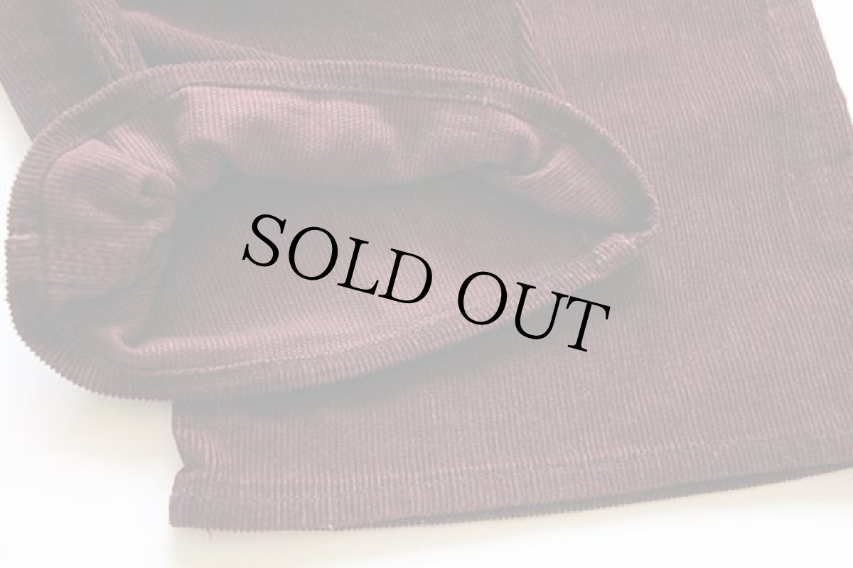 画像9: 70s USA製 Leeリー コーデュロイ ペインターパンツ バーガンディ w30 (9)